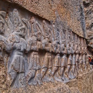 Twelve Gods of Hell Walking Figures in Yazılıkaya - Hattusha 