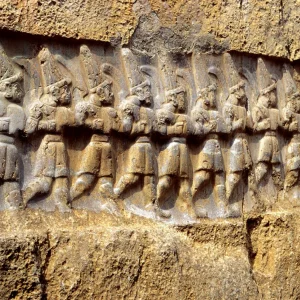 Twelve Gods of Hell walking Reliefsin Yazılıkaya - Hattusha