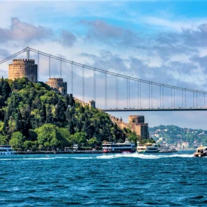 Bosphorus Anadolu Fortress and Bosphorus Bridge