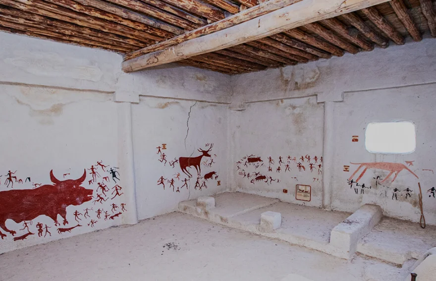 Çatalhöyük house wall paintings