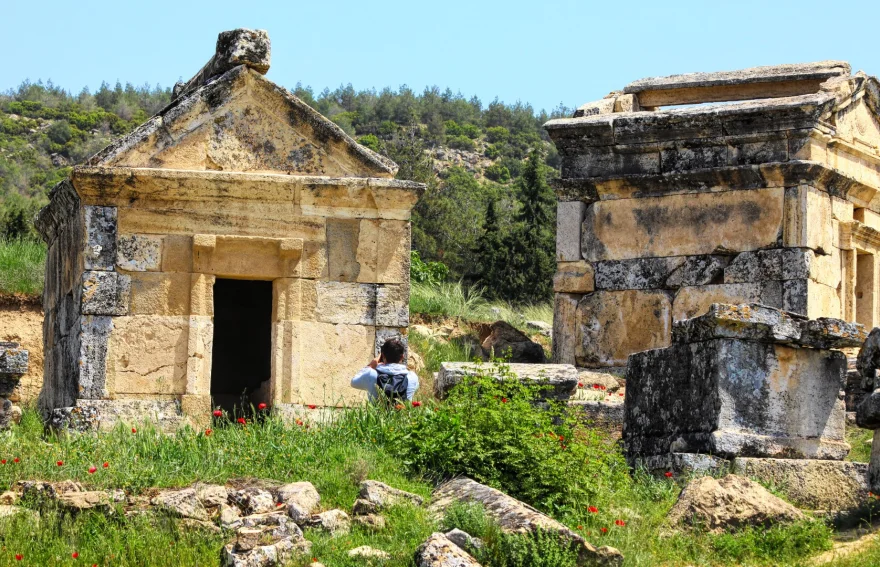 The Rock Tombs in Necropolis of Hierapolis