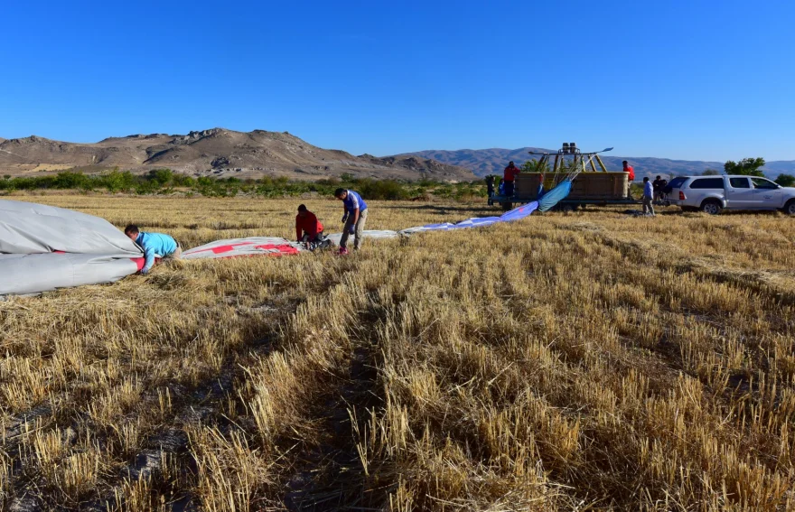 Packaging Works of the Balloon after the Flight