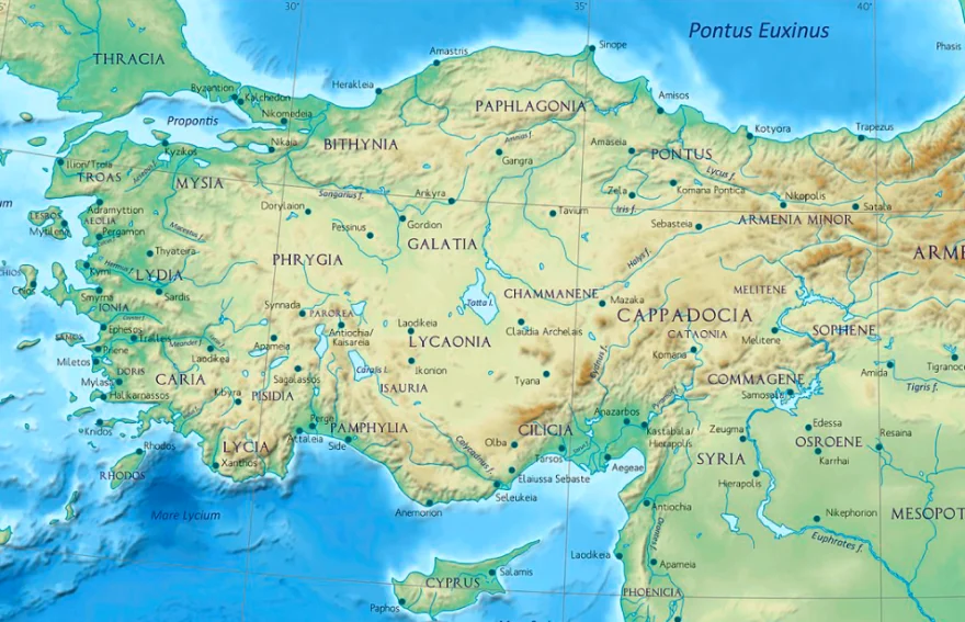 Map of Ancient Anatolia