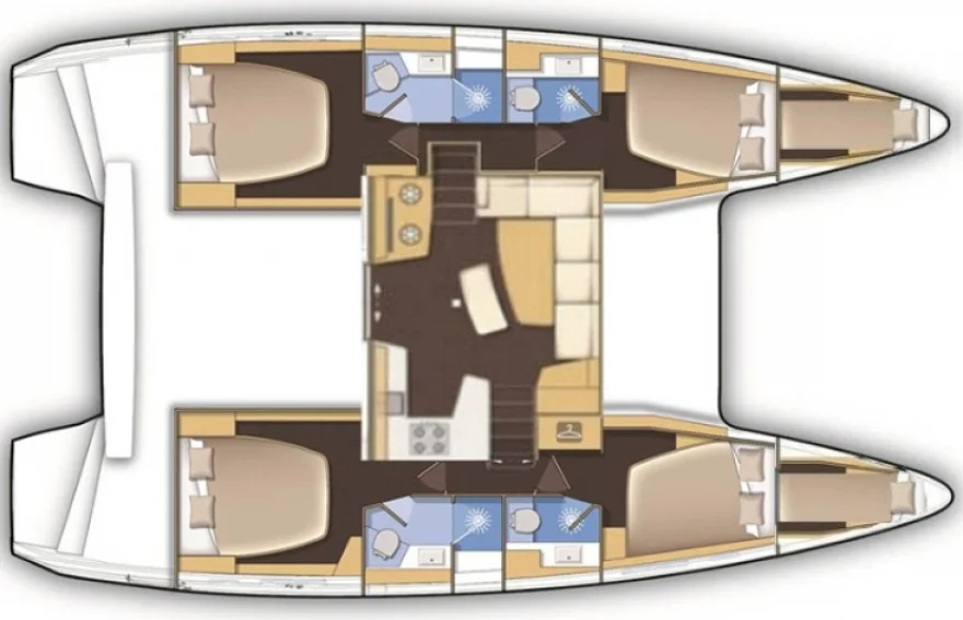  Catamaran Lagoon 42 - Gsf 17 layout